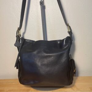 BALLY Foxglove Series Vintage Black Leather Crossbody – 1990s